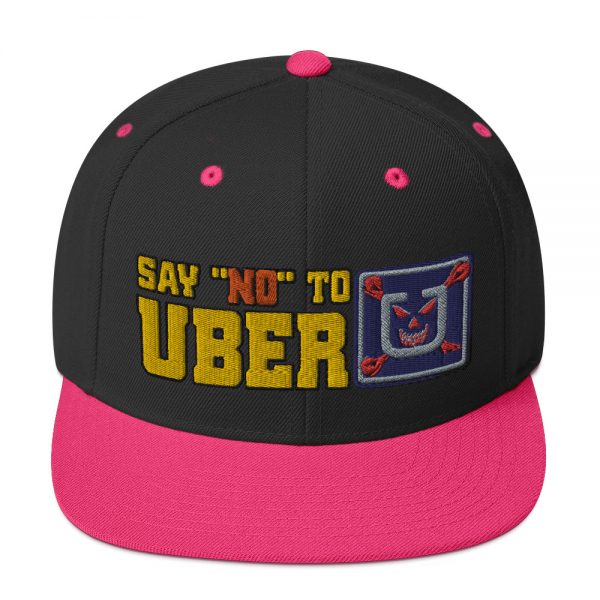 “SAY NO TO UBER - v1” Embroidered Yupoong Snapback Hat - Image 4