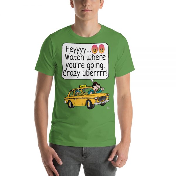 "CRAZY UBERRRR" Premium Dark Color T-Shirt - Image 6