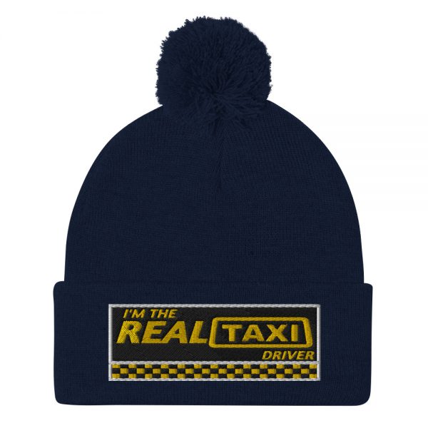 “I’M THE REAL TAXI DRIVER – v1” Embroidered Pom-Pom Beanie - Image 6