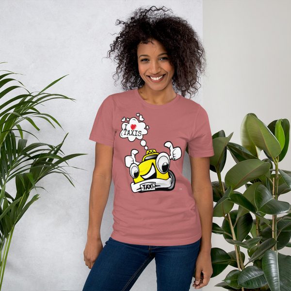 "I LOVE TAXIS" Premium Bright Color T-Shirt - Image 4