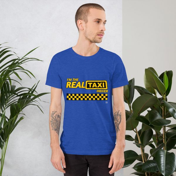 "I'M THE REAL TAXI DRIVER" Premium Dark Color T-Shirt - Image 9