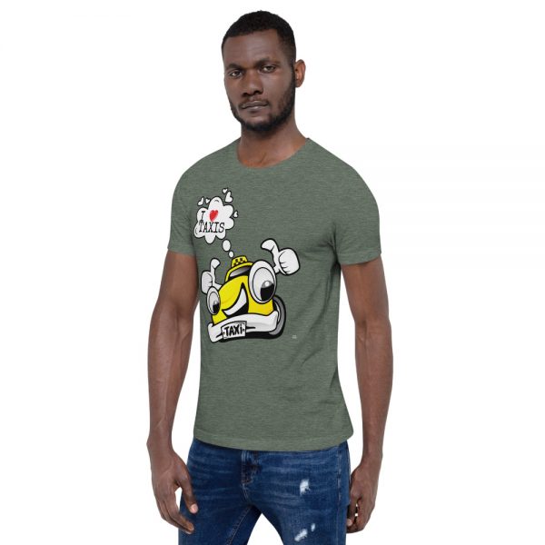 "I LOVE TAXIS" Premium Dark Color T-Shirt - Image 5