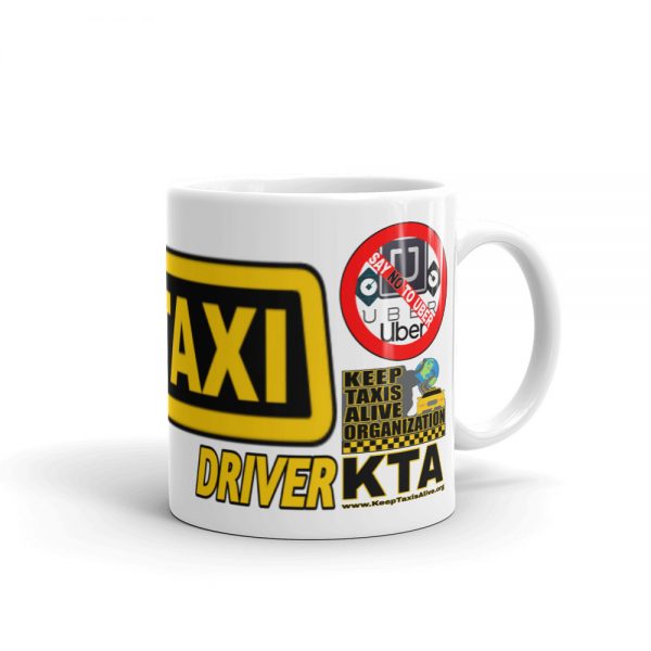 “I’M THE REAL TAXI DRIVER” Premium Glossy White Mug - Image 2