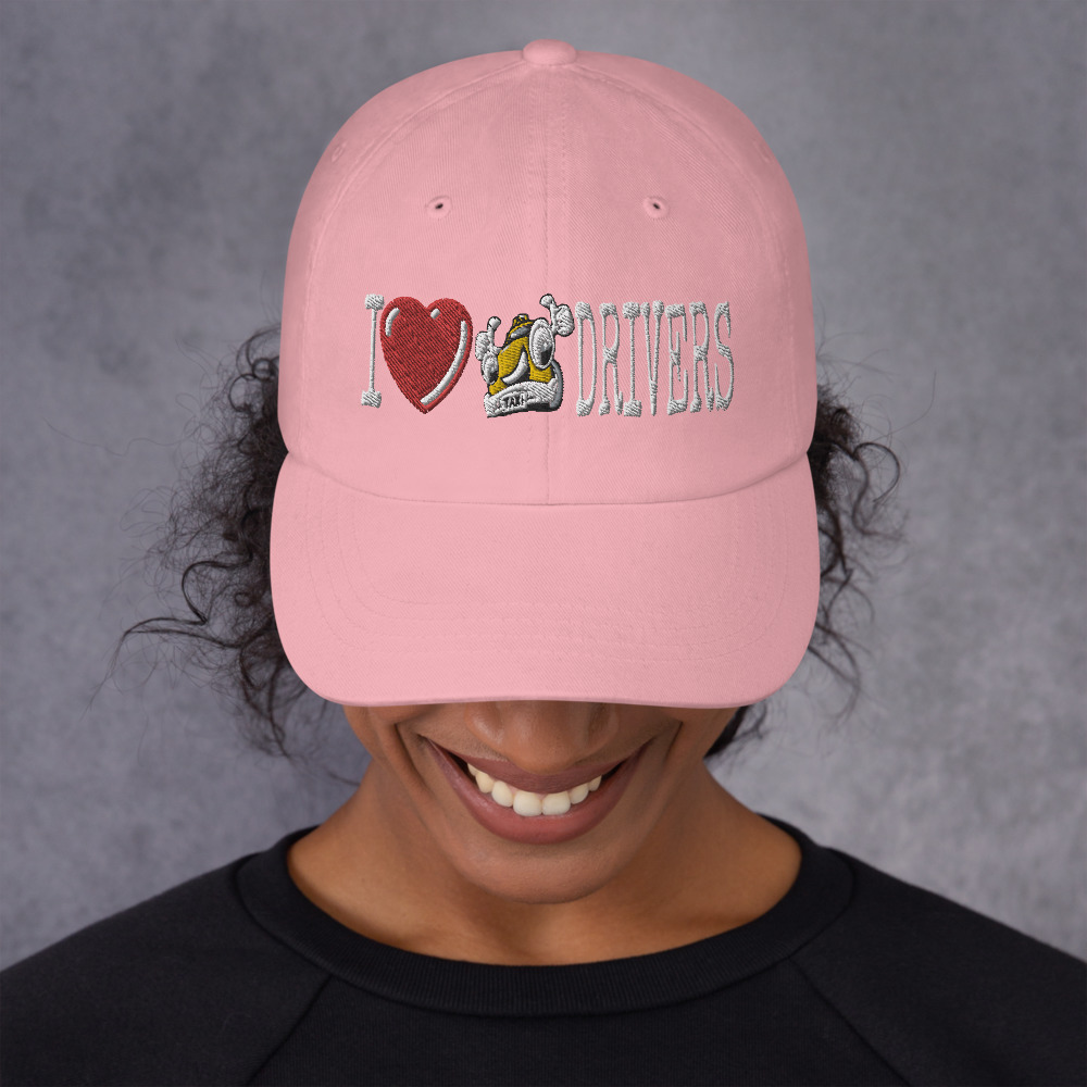 “I LOVE TAXI DRIVERS” Embroidered Yupoong Dad Hat