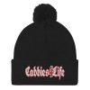 “CABBIES4LIFE” Embroidered Pom-Pom Beanie
