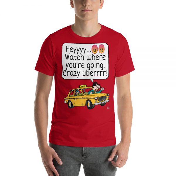 "CRAZY UBERRRR" Premium Dark Color T-Shirt - Image 10
