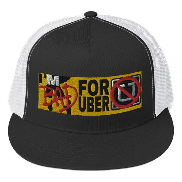 “I’M BAD FOR UBER” Embroidered Yupoong Trucker Cap - Image 2