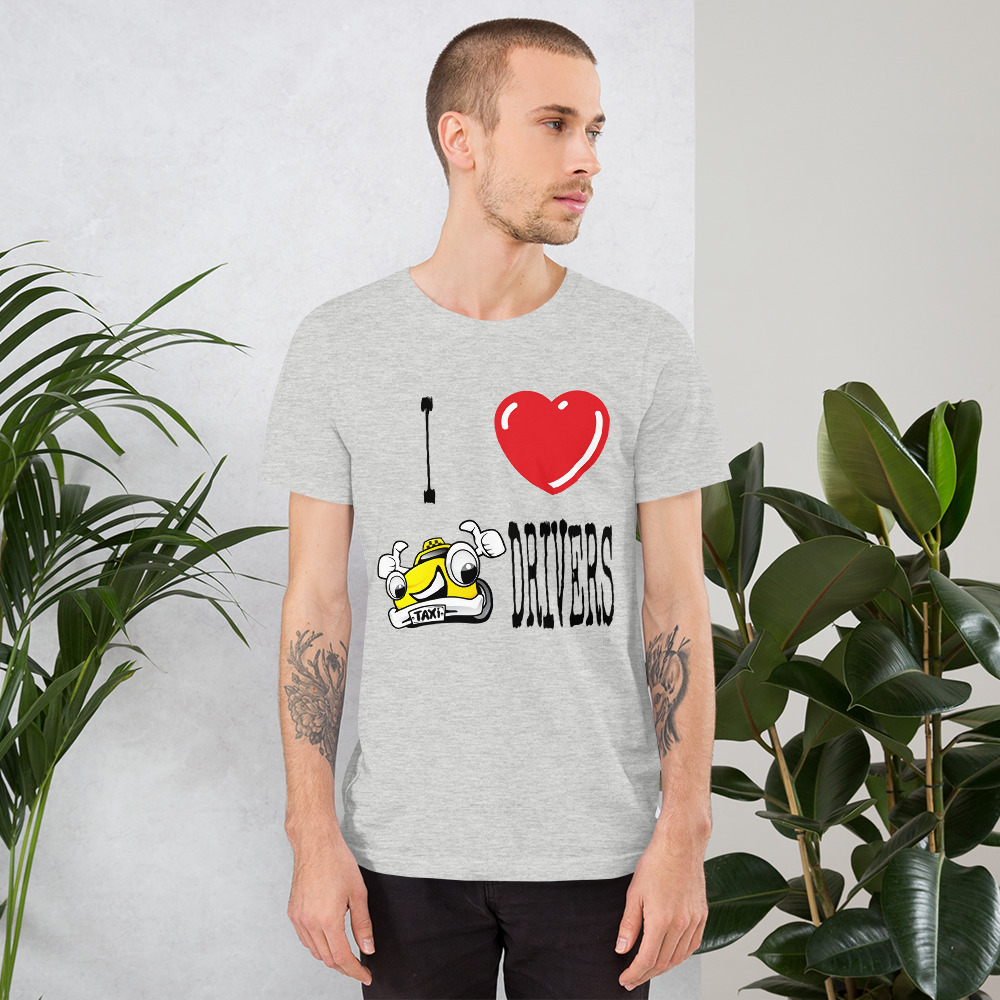 “I LOVE TAXI DRIVERS” Premium Bright Color T-Shirt