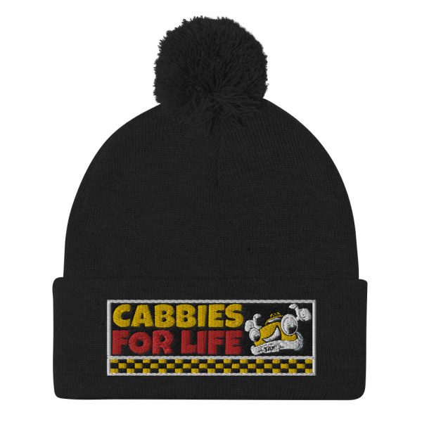 “CABBIES FOR LIFE” Embroidered Pom-Pom Beanie - Image 2