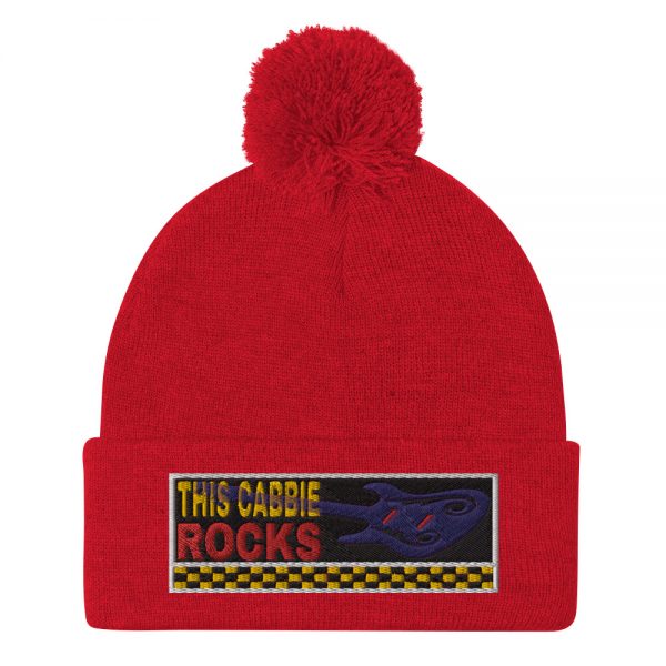 “THIS CABBIE ROCKS” Embroidered Pom-Pom Beanie - Image 10