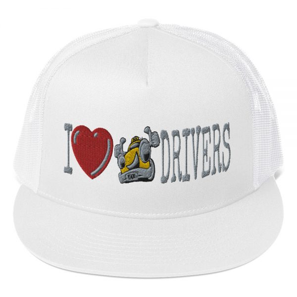 “I LOVE TAXI DRIVERS” Embroidered Yupoong Trucker Cap - Image 9