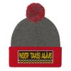 “KEEP TAXIS ALIVE – v3” Embroidered Pom-Pom Beanie - Image 5