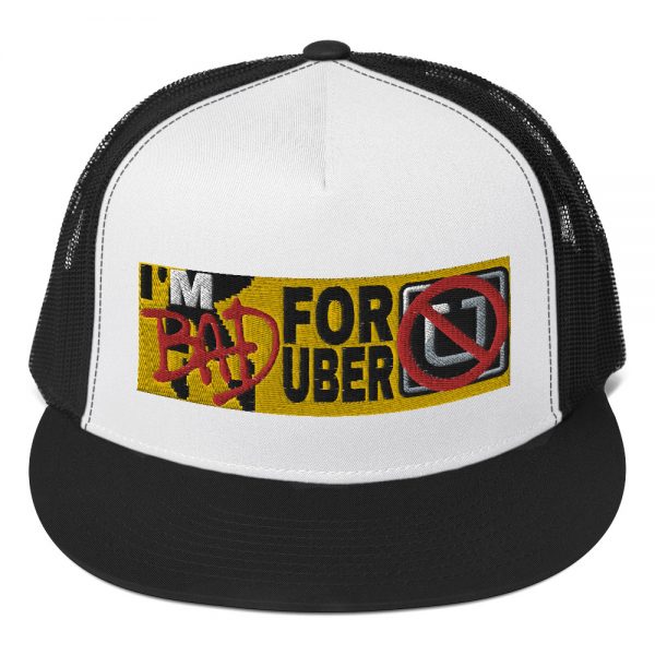 “I’M BAD FOR UBER” Embroidered Yupoong Trucker Cap - Image 4