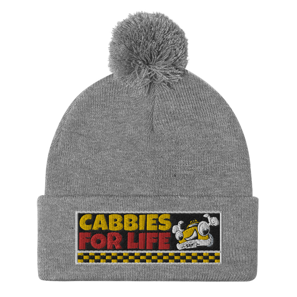 “CABBIES FOR LIFE” Embroidered Pom-Pom Beanie