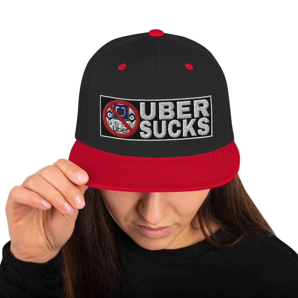 “UBER SUCKS” Embroidered Yupoong Snapback Hat