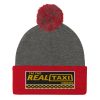 “I’M THE REAL TAXI DRIVER – v1” Embroidered Pom-Pom Beanie - Image 4