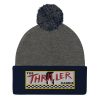“THE THRILLER CABBIE” Embroidered Pom-Pom Beanie - Image 2