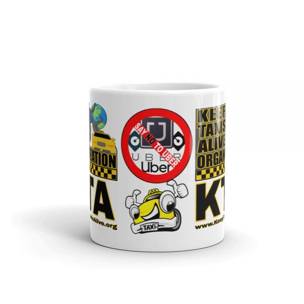 “KEEP TAXIS ALIVE ORGANIZATION” Premium Glossy White Mug - Image 4