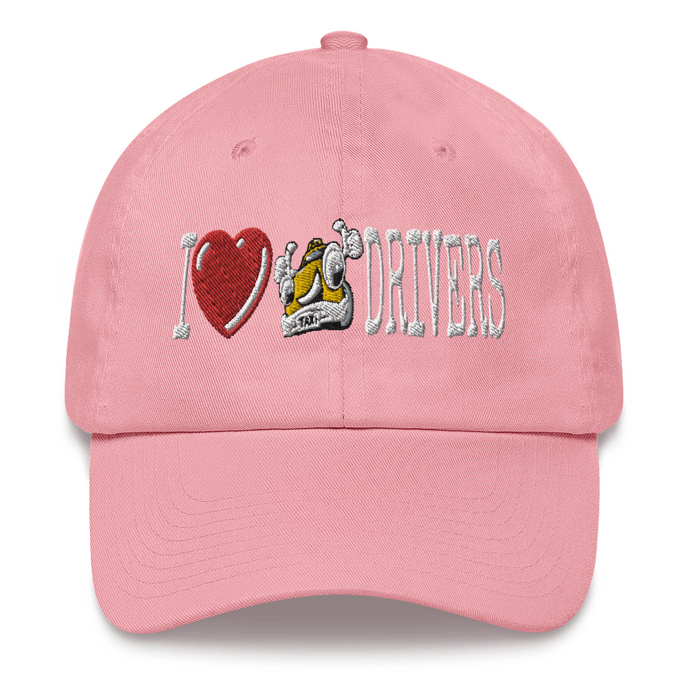 “I LOVE TAXI DRIVERS” Embroidered Yupoong Dad Hat