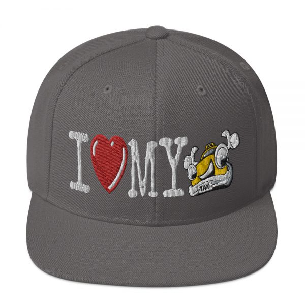 “I LOVE MY TAXI” Embroidered Yupoong Snapback Hat - Image 14