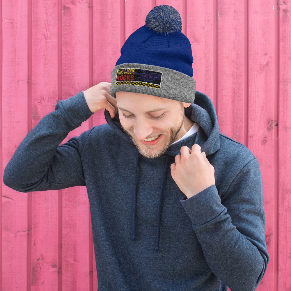“THIS CABBIE ROCKS” Embroidered Pom-Pom Beanie “THIS CABBIE ROCKS” Embroidered Pom-Pom Beanie