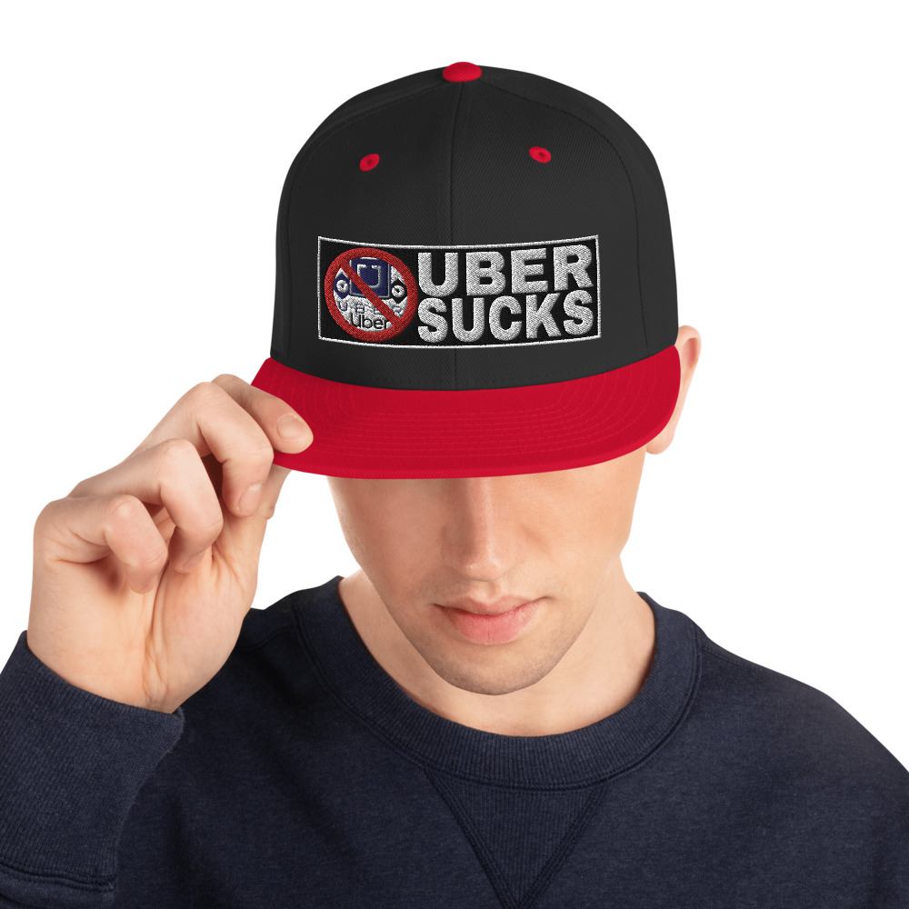 “UBER SUCKS” Embroidered Yupoong Snapback Hat