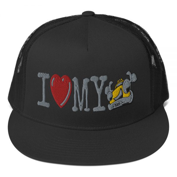 “I LOVE MY TAXI” Embroidered Yupoong Trucker Cap - Image 2
