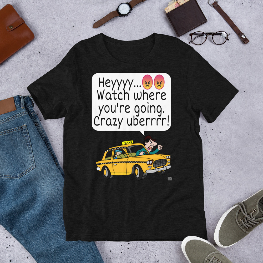 "CRAZY UBERRRR" Premium Dark Color T-Shirt