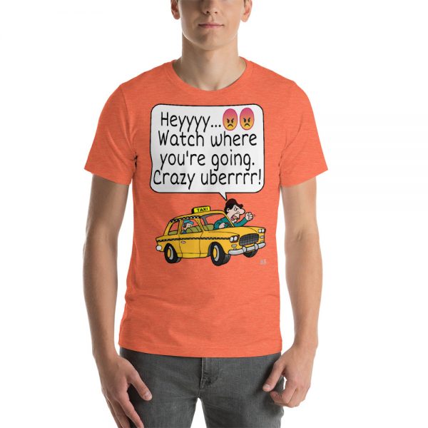 "CRAZY UBERRRR" Premium Dark Color T-Shirt - Image 8
