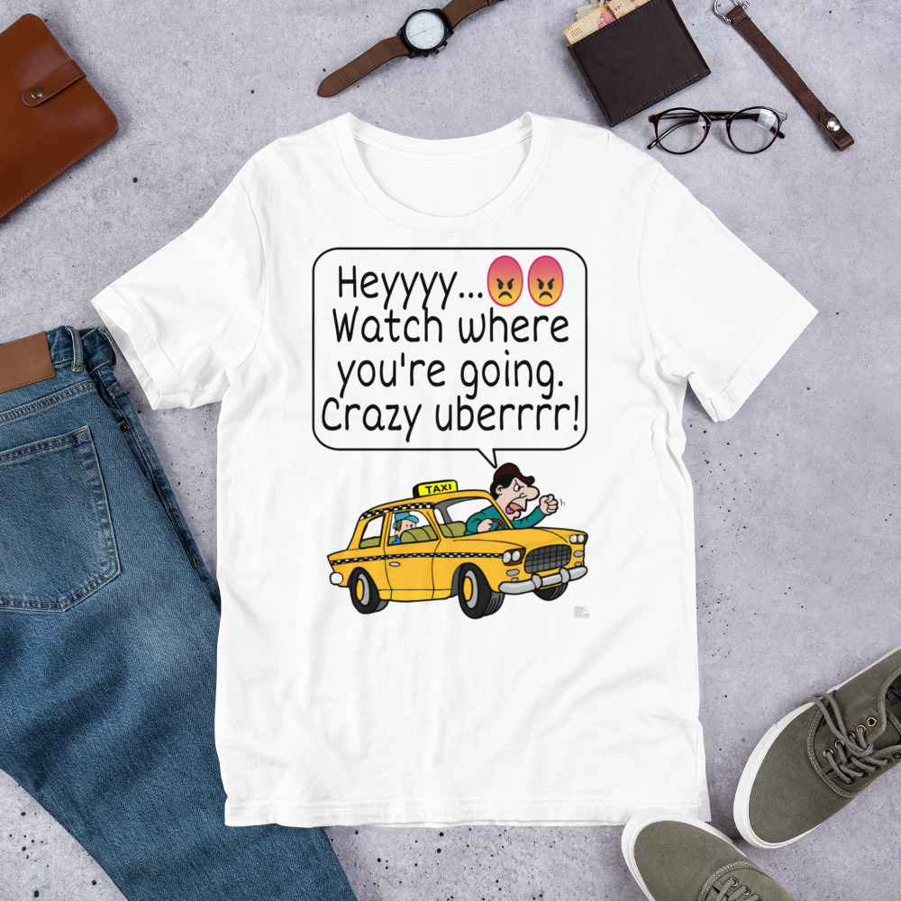 “CRAZY UBERRRR” Premium Bright Color T-Shirt “CRAZY UBERRRR” Premium Bright Color T-Shirt