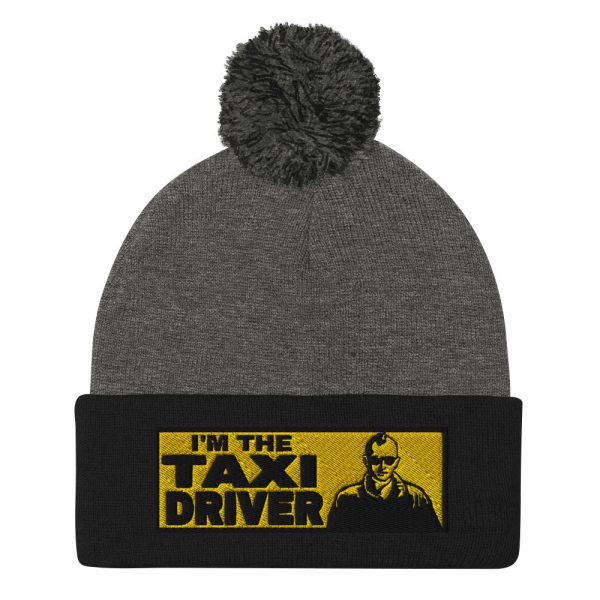 “I’M THE TAXI DRIVER” Embroidered Pom-Pom Beanie - Image 4