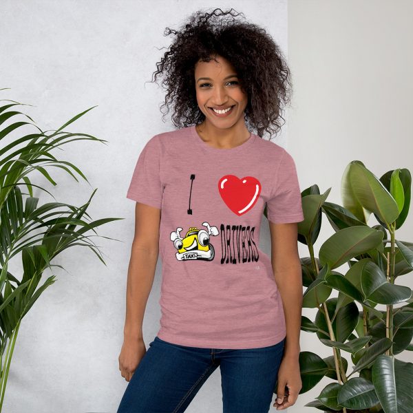 “I LOVE TAXI DRIVERS” Premium Bright Color T-Shirt - Image 9