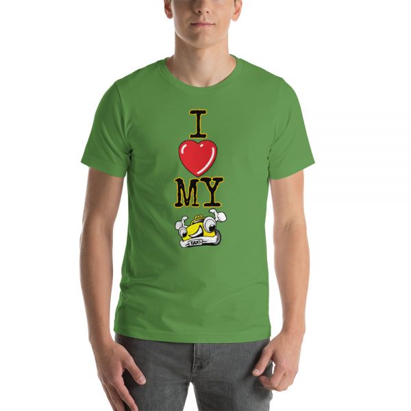 "I LOVE MY TAXI" Premium Dark Color T-Shirt - Image 7