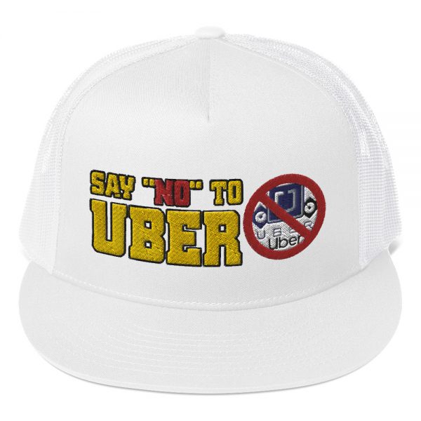 “SAY NO TO UBER – v1” Embroidered Yupoong Trucker Cap - Image 9
