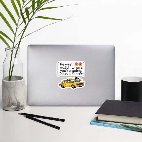 “CRAZY UBERRRR!” Premium Kiss Cut Emblem Stickers - Image 6