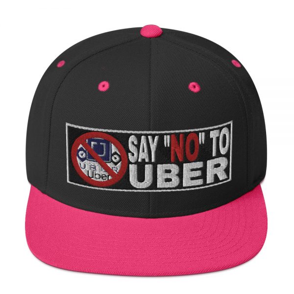 “SAY NO TO UBER - v2” Embroidered Yupoong Snapback Hat - Image 4