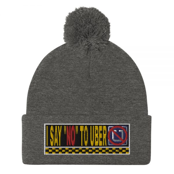“I SAY NO TO UBER” Embroidered Pom-Pom Beanie - Image 6