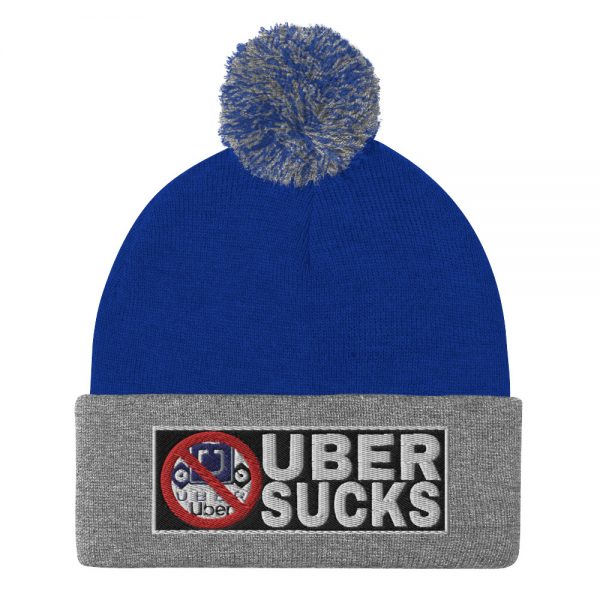 “UBER SUCKS” Embroidered Pom-Pom Beanie - Image 8