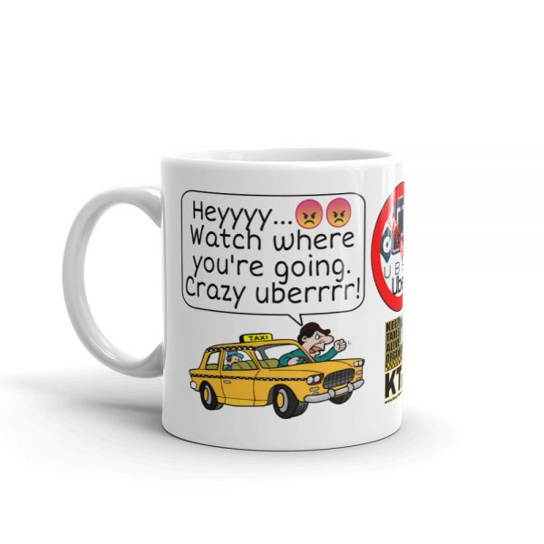 “CRAZY UBERRRR!” Premium Glossy White Mug - Image 3