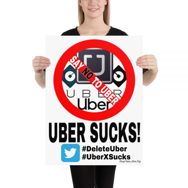 “UBER SUCKS!” Premium Matte Paper Poster - Image 4