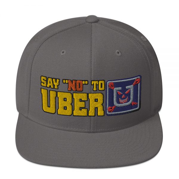 “SAY NO TO UBER - v1” Embroidered Yupoong Snapback Hat - Image 14