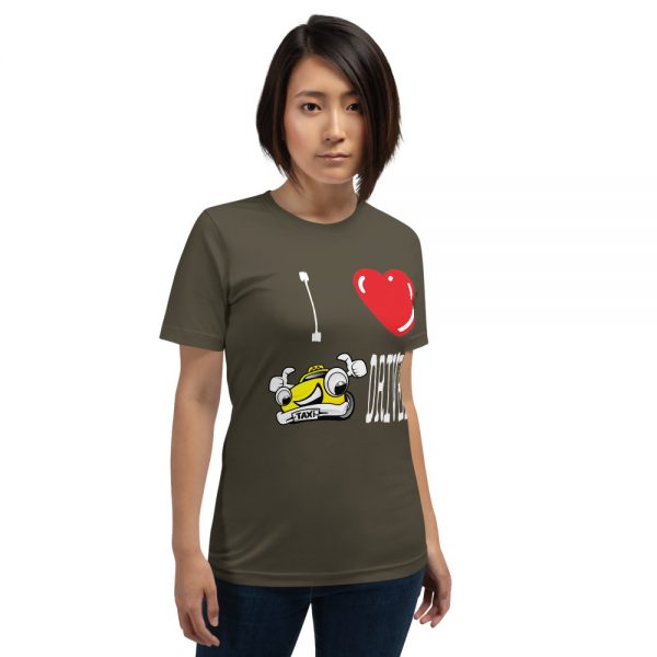"I LOVE TAXI DRIVERS" Premium Dark Color T-Shirt - Image 4