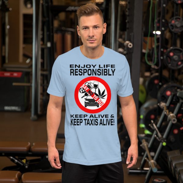 "ENJOY LIFE RESPONSIBLY" Premium Bright Color T-Shirt - Image 5