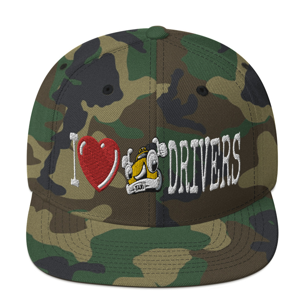 “I LOVE TAXI DRIVERS” Embroidered Yupoong Snapback Hat “I LOVE TAXI DRIVERS” Embroidered Yupoong Snapback Hat