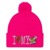 “I LOVE MY TAXI” Embroidered Pom-Pom Beanie - Image 12