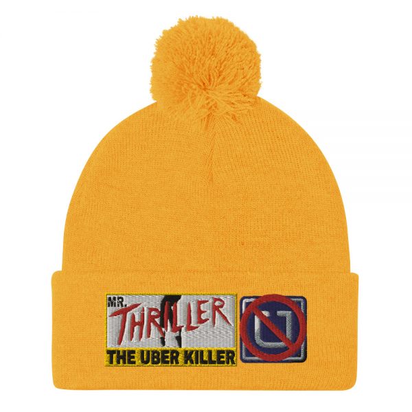 “MR. THRILLER, THE UBER KILLER” Embroidered Pom-Pom Beanie - Image 11