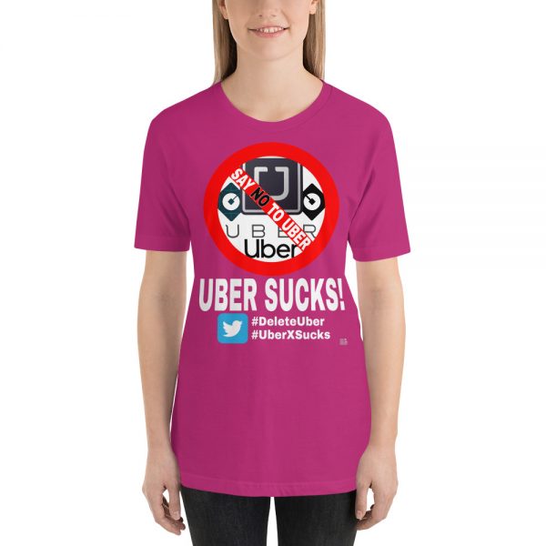 "UBER SUCKS!" Premium Dark Color T-Shirt - Image 11