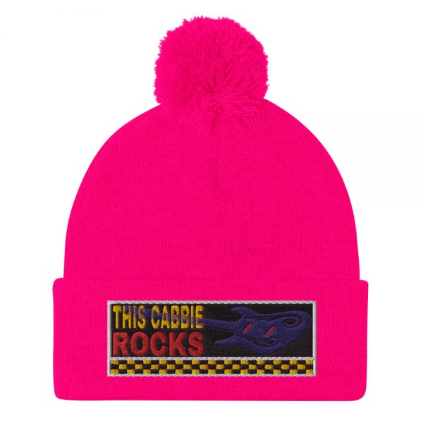 “THIS CABBIE ROCKS” Embroidered Pom-Pom Beanie - Image 12
