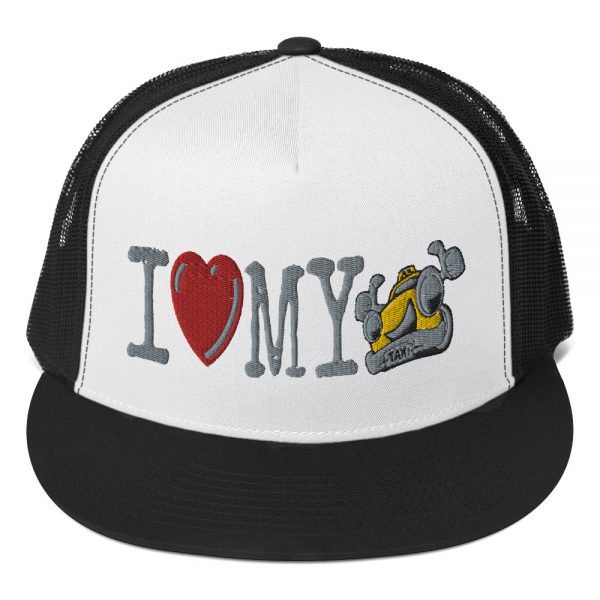 “I LOVE MY TAXI” Embroidered Yupoong Trucker Cap - Image 4