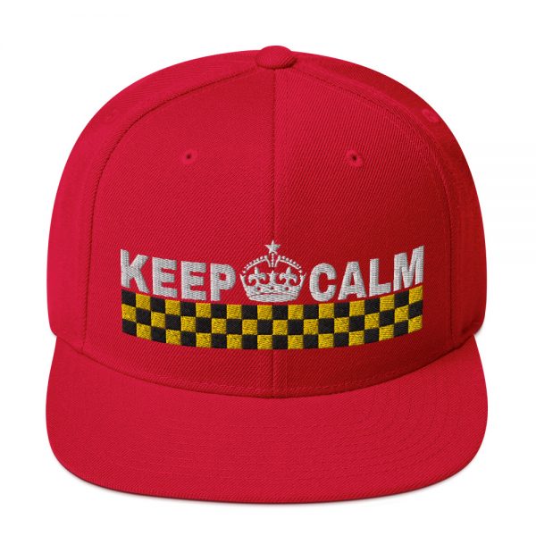 “KEEP CALM” Embroidered Yupoong Snapback Hat - Image 39